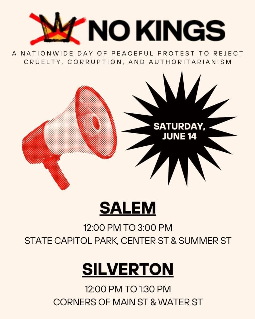 No Kings Day events in Salem and Silverton